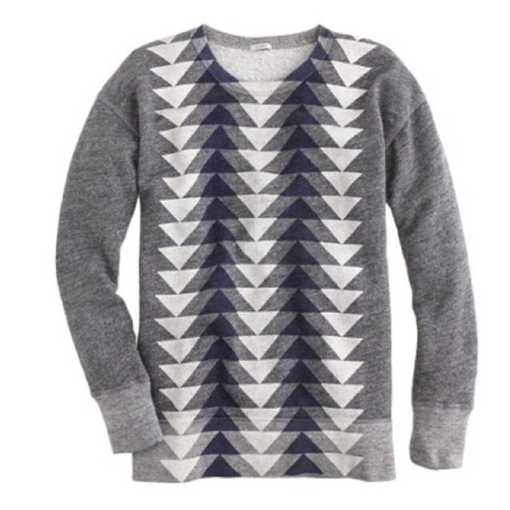J. Crew Triangle Print Sweatshirt